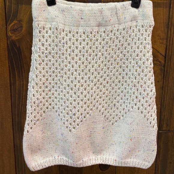 Knit Cream and Multi Skirt, Size Small - Picture 2 of 5
